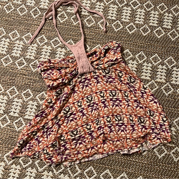 Free People XS Print Halter Tank Top - Picture 4 of 8
